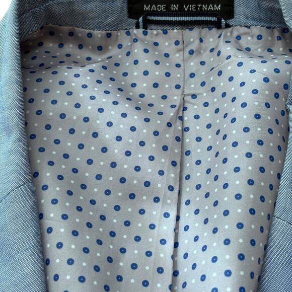 Tommy Hilfiger Blazer Men's 44R Light Blue Sports Coat 2 Button Cotton Jacket* - Picture 4 of 8